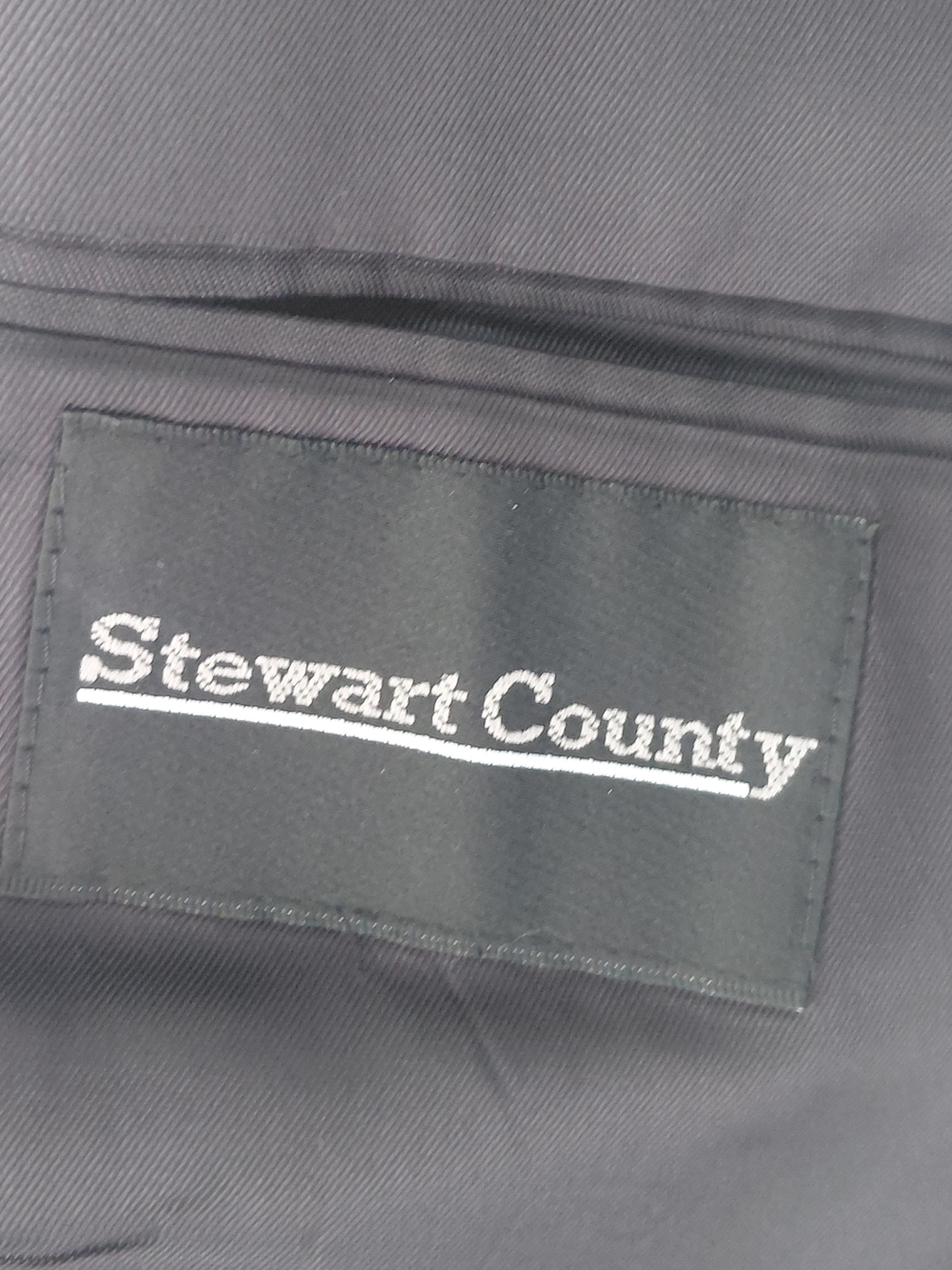 Stewart County 100% Pure Wool Sport Coat Blazer Elbow Patches 46L USA - Picture 7 of 15